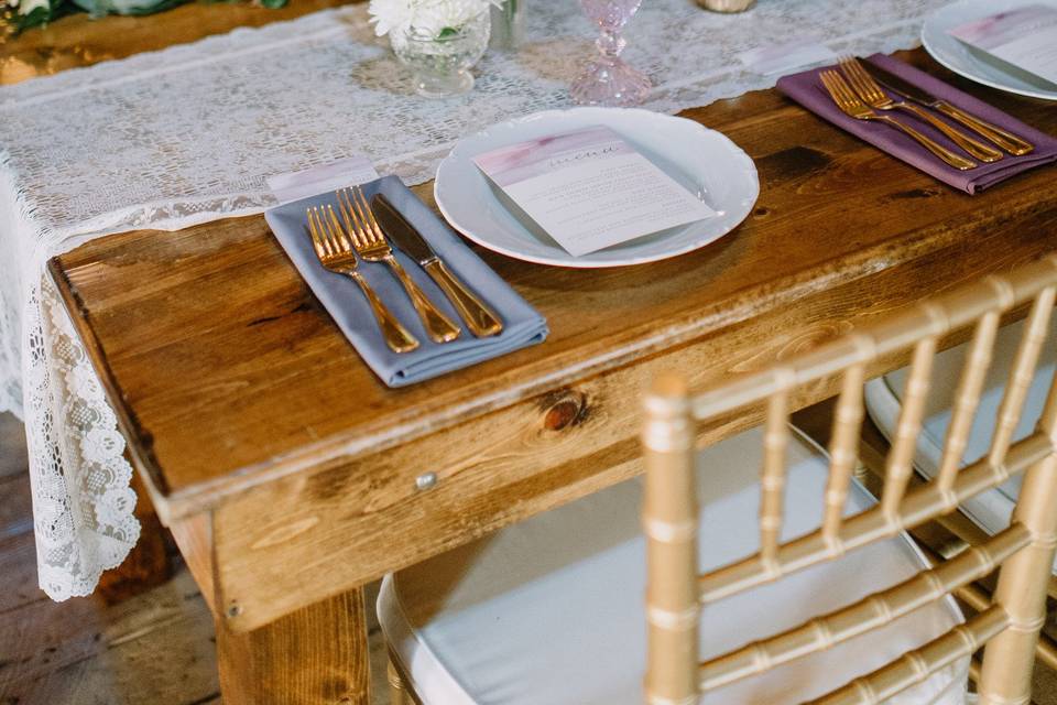 Rustic table and chairs