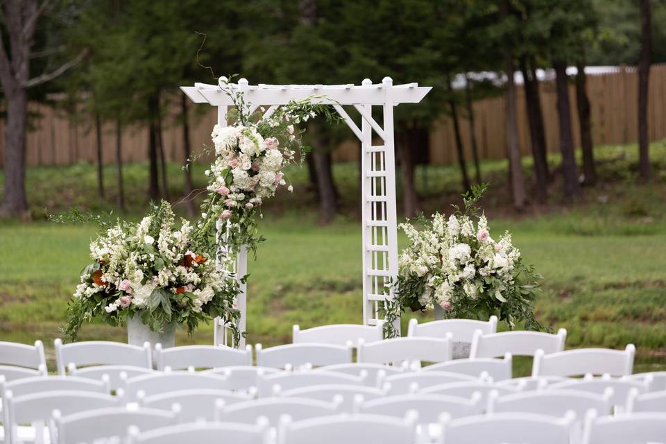 Ceremony by the pond