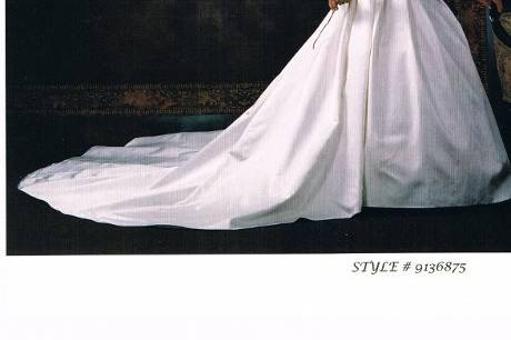 Silk duchess satin gown