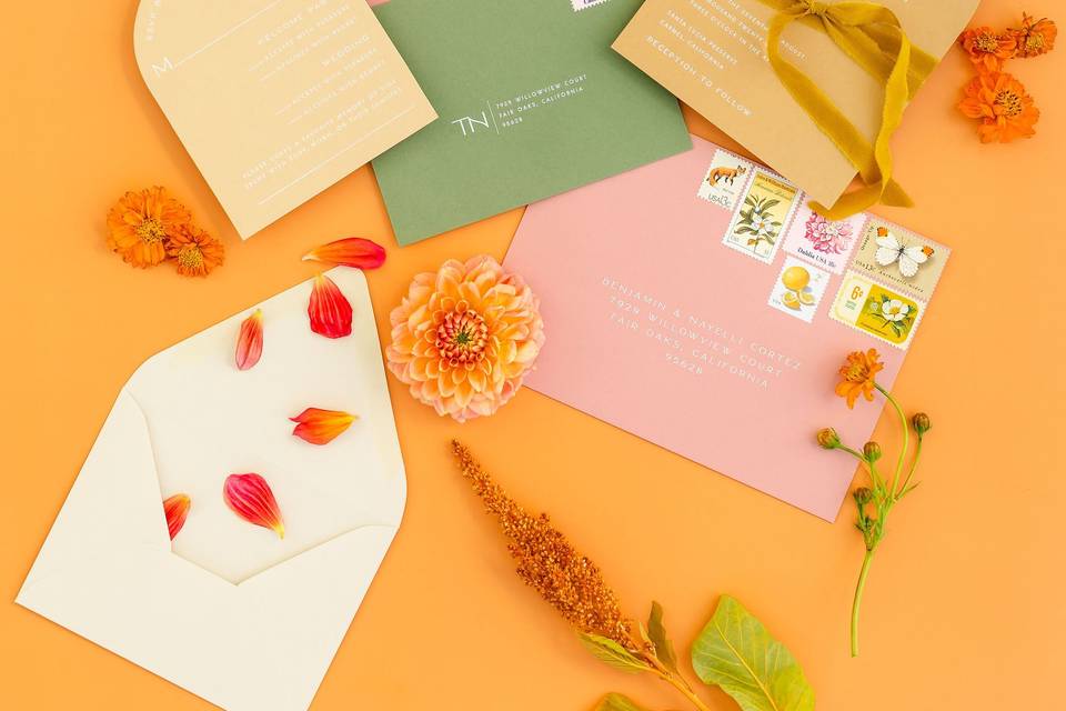 Colorful Wedding Invitations