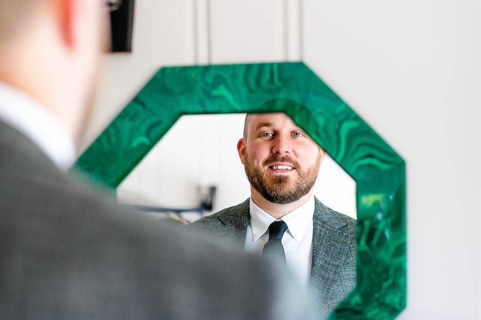 Groom Getting Ready