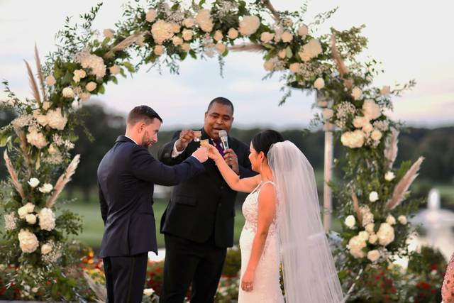 Toasting to the couple