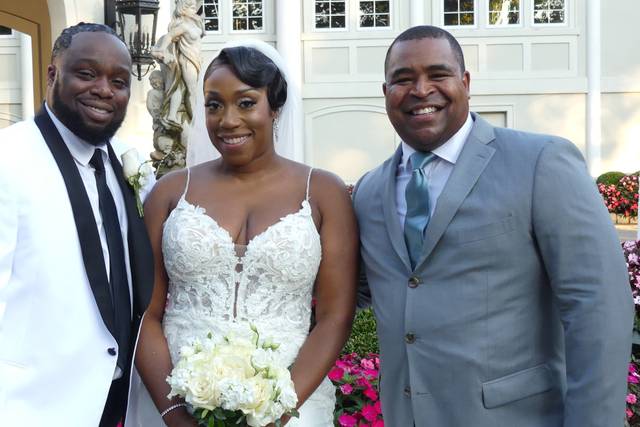 Posing with married couple