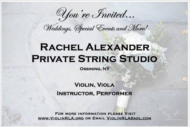 Rachel Alexander Private String Studio