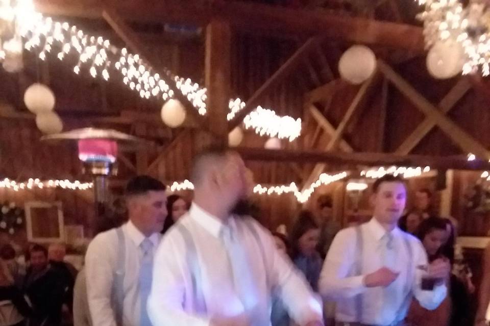 Groomsmen at Little Red Barn