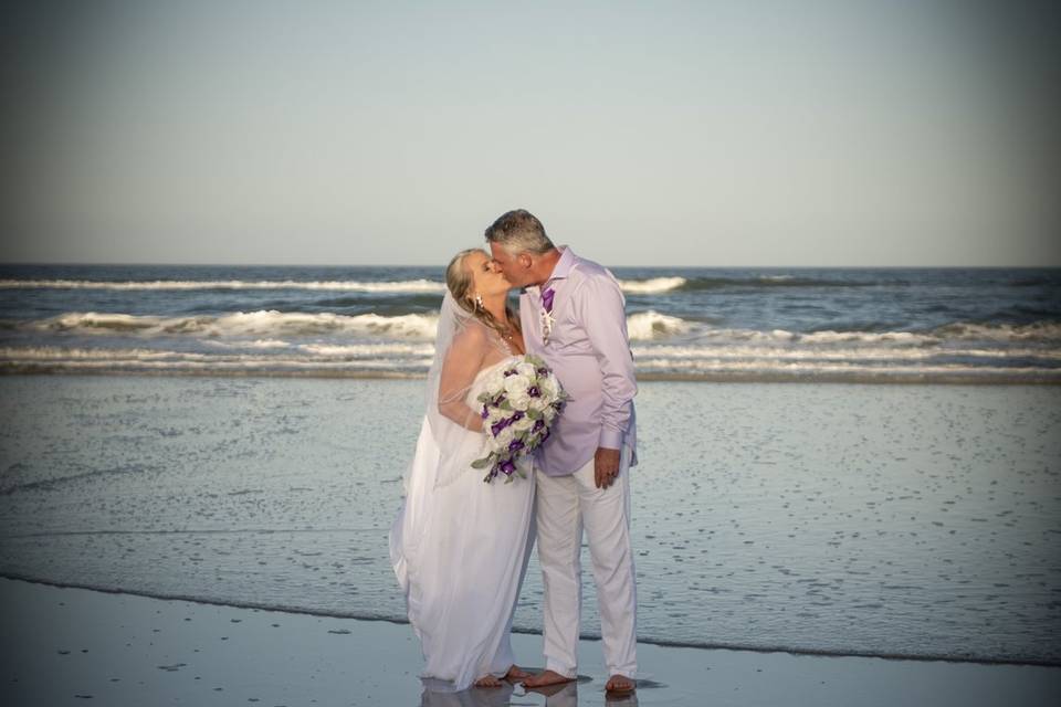 Beach wedding refections