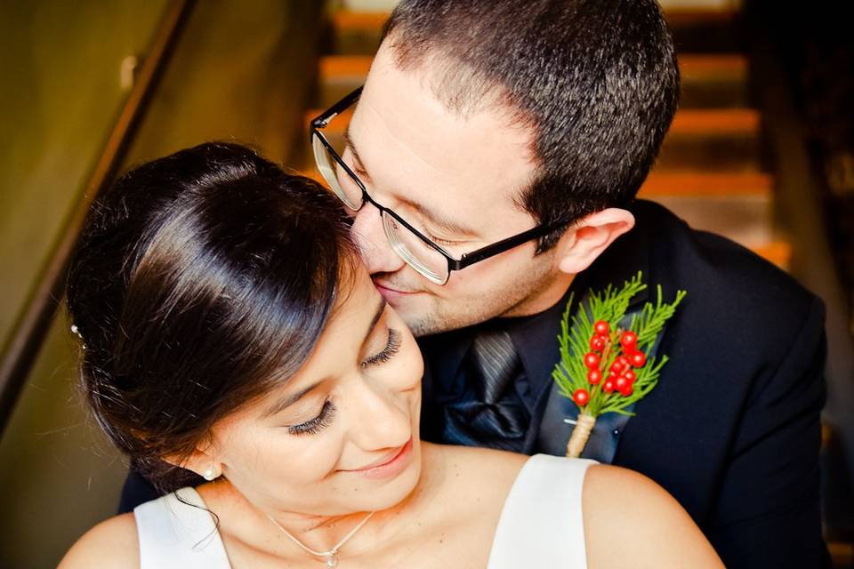 Groom Loving His Bride