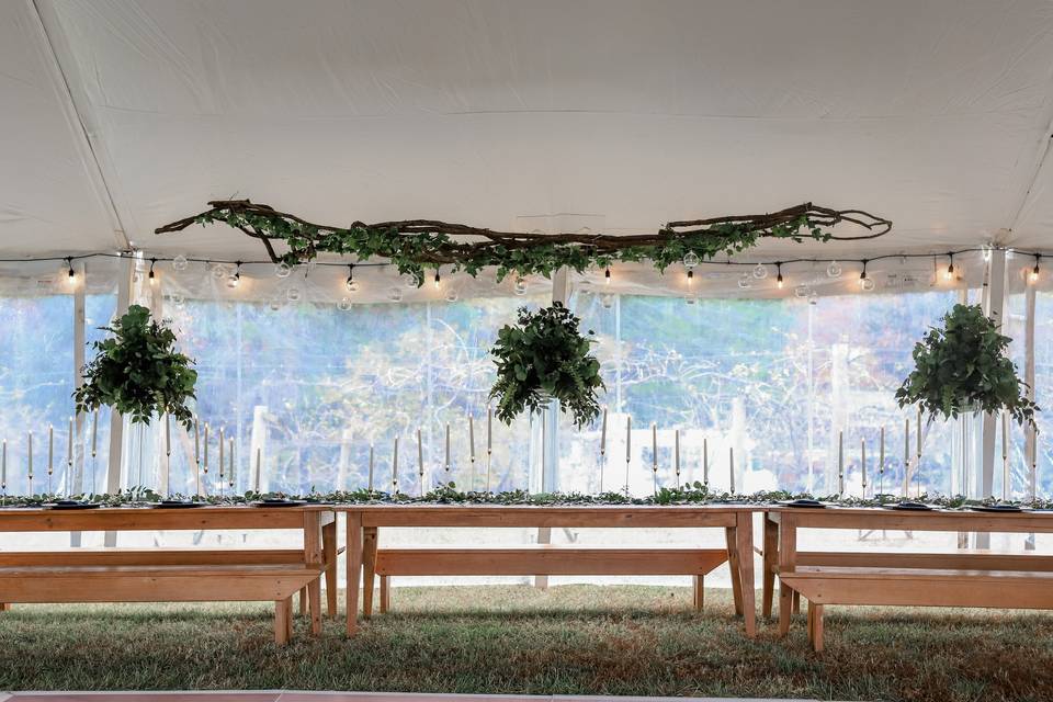 Tent reception details