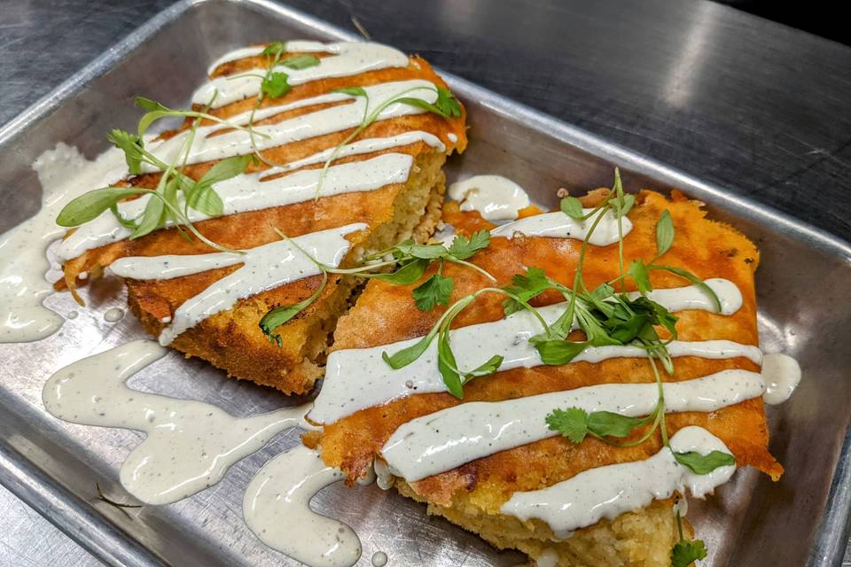 Jalapeno cheddar cornbread!