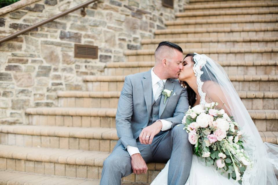 Bride & Groom Kissing