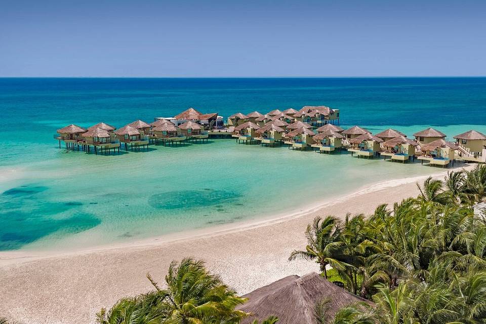 Overwater Bungalows in Mexico