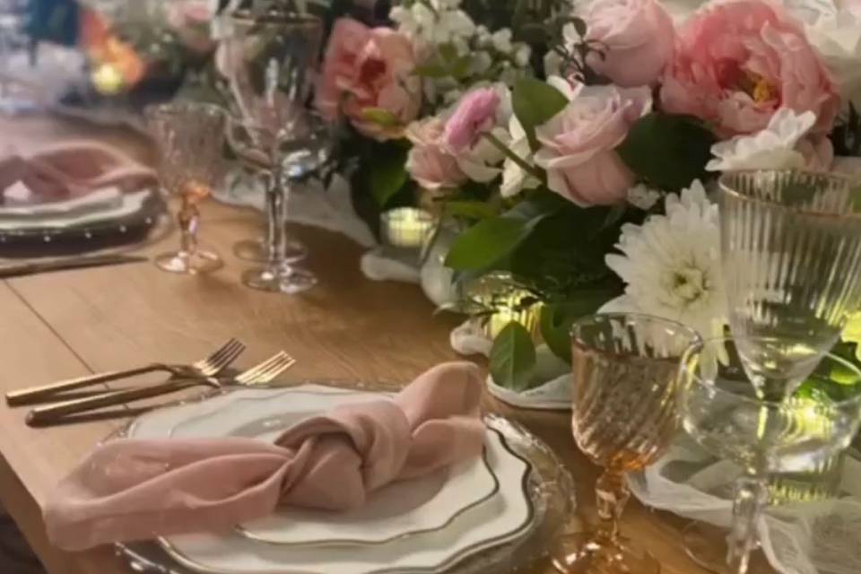 Pops of baby pink