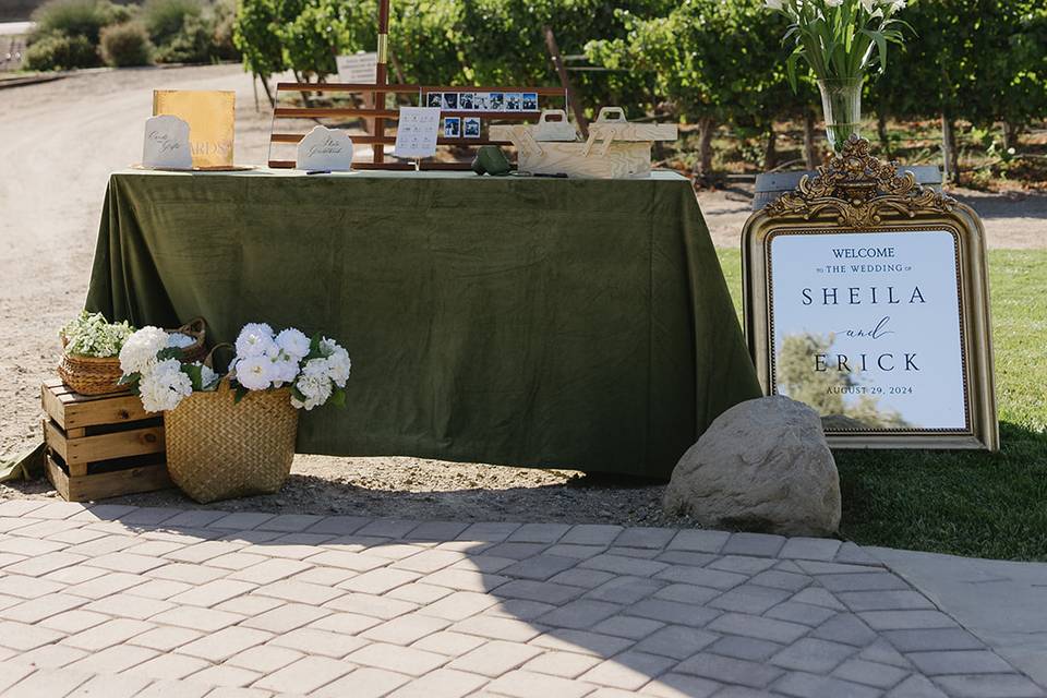 Vineyard wedding
