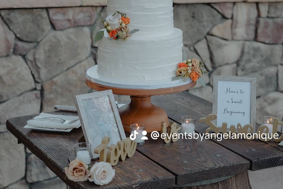 Beautiful cake display