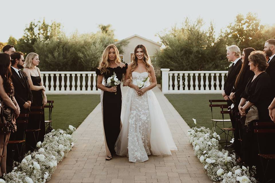 Walk down the aisle with mom