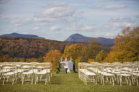 Our beautiful hillside ceremony spot is dreamy