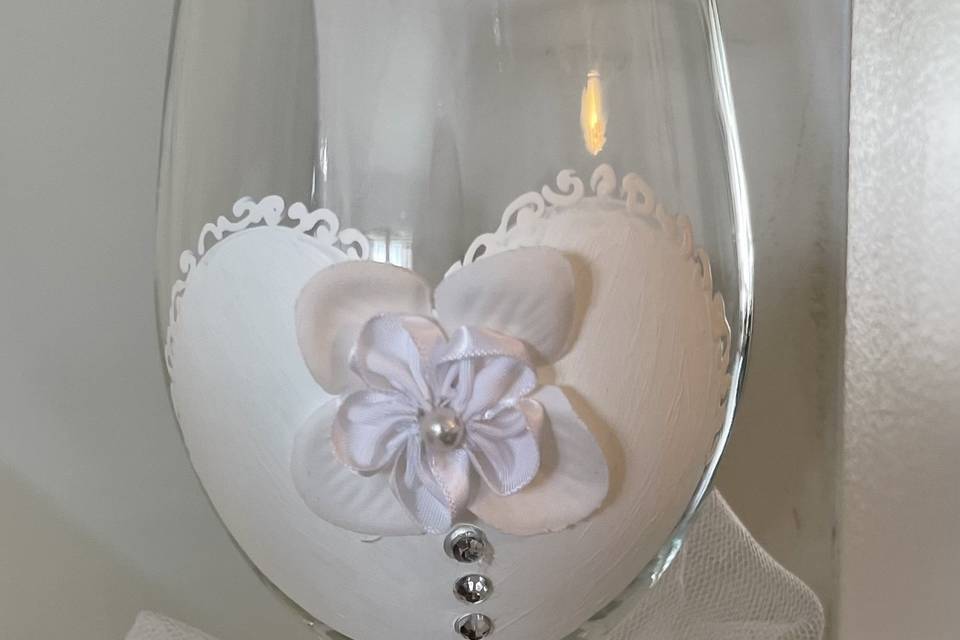 BRIDE Hand-painted Wine glass