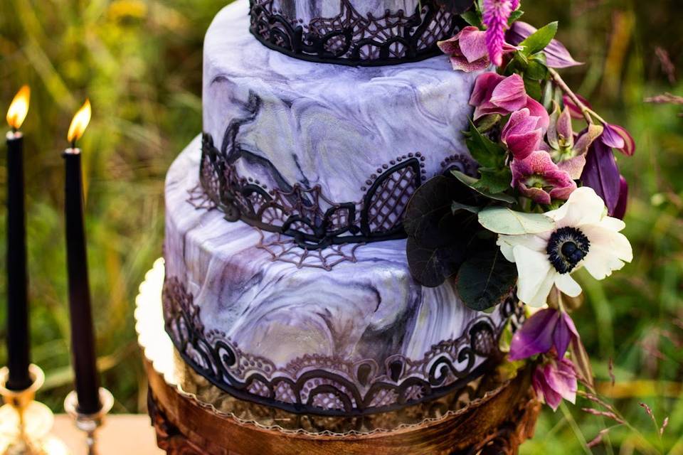 Marbled Black Fondant