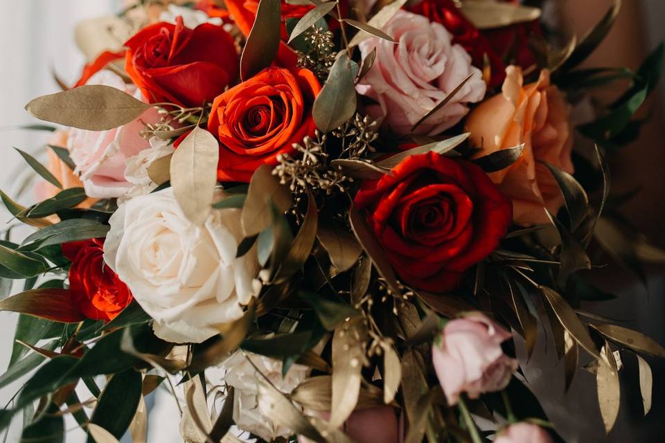 Bride & Flowers