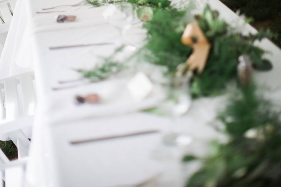 Greenery on head table