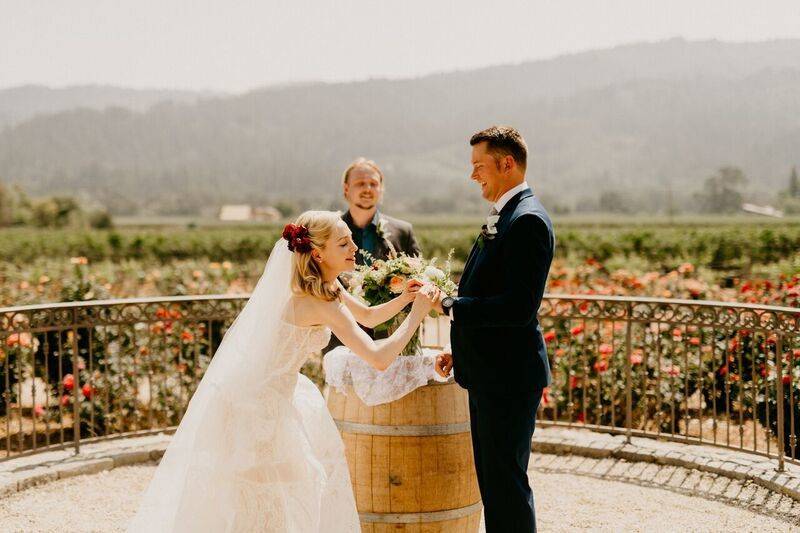 Bride getting ready