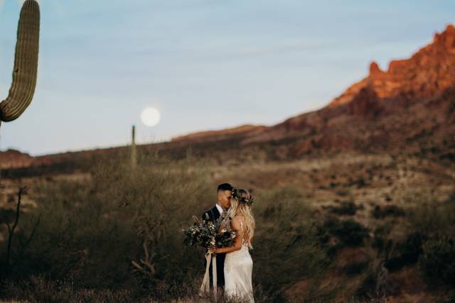 The bride and groom