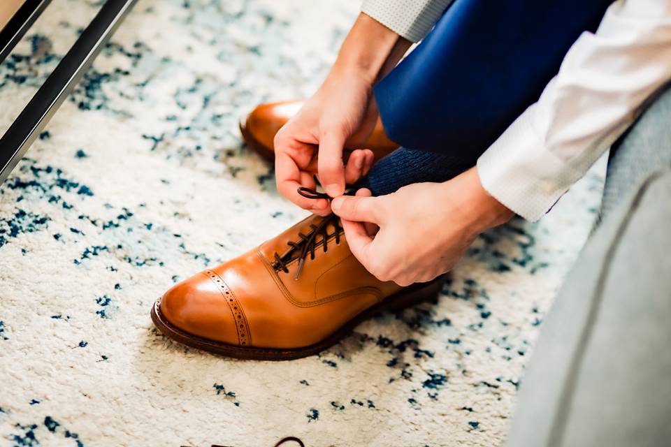 Groom Getting Ready