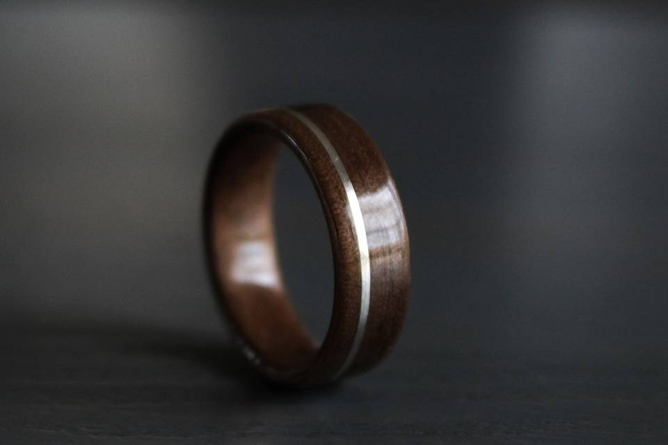 Silver inlaid band