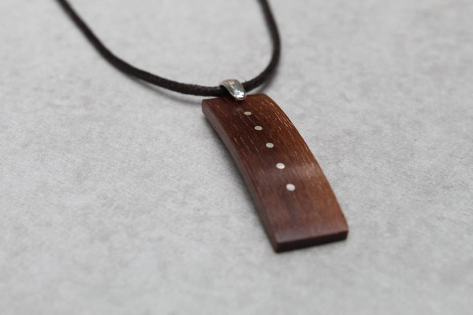 Walnut and silver Pendant