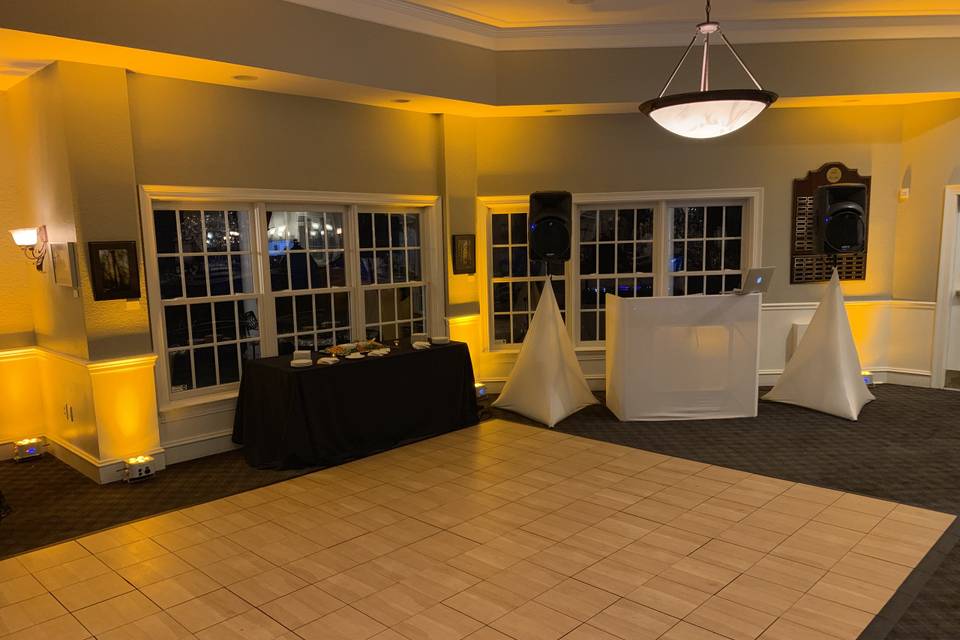 Dance floor Gold Uplighting