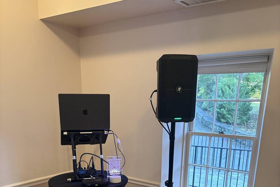 Small audio set up