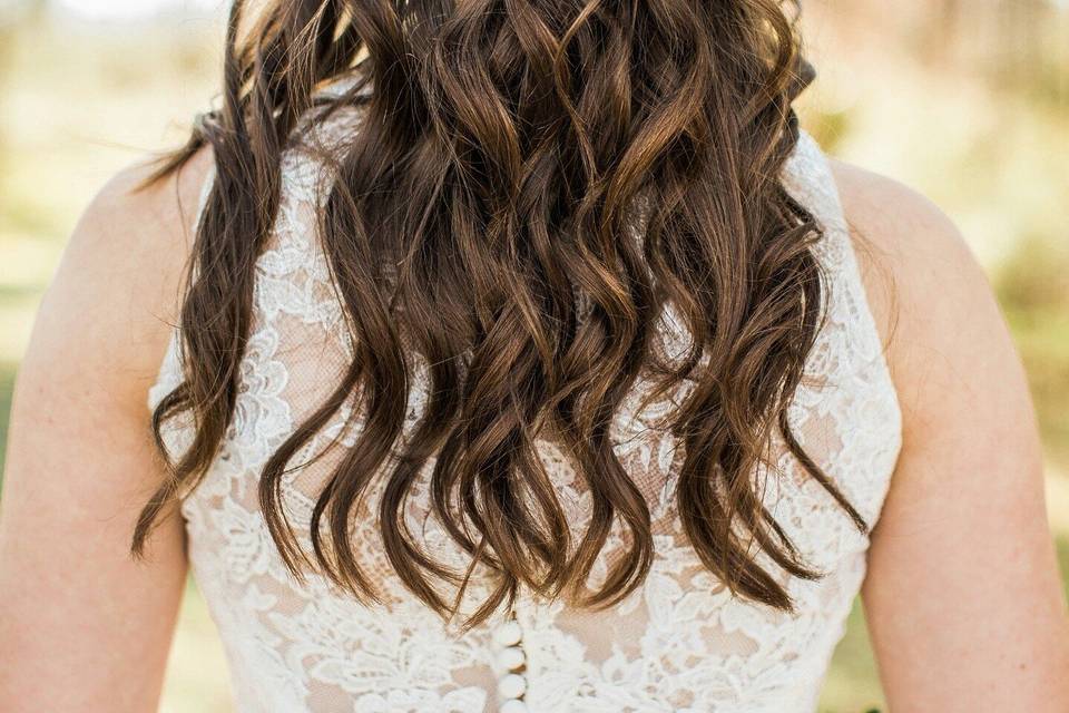 Bride's hairstyle