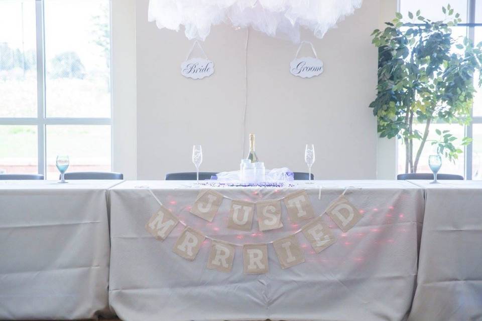 Just married table