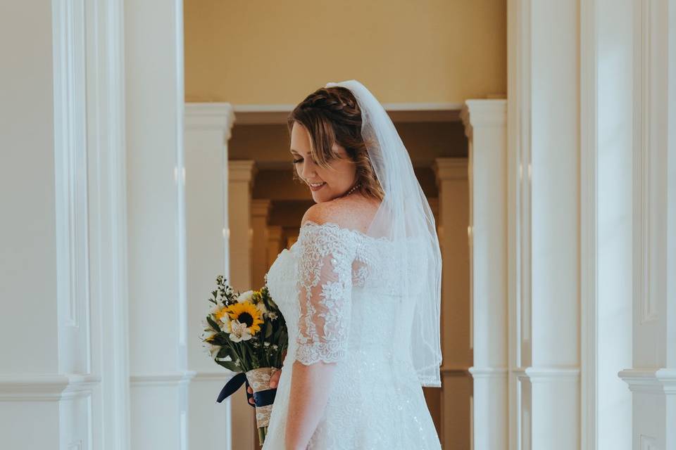 Sarah bride + wedding dress