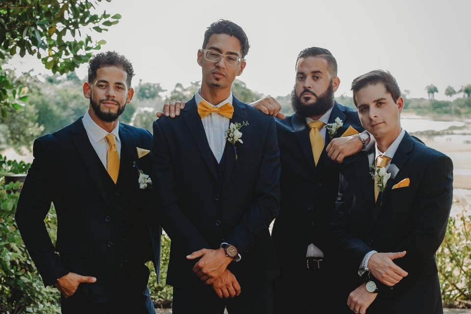 Carlos + his groomsmen
