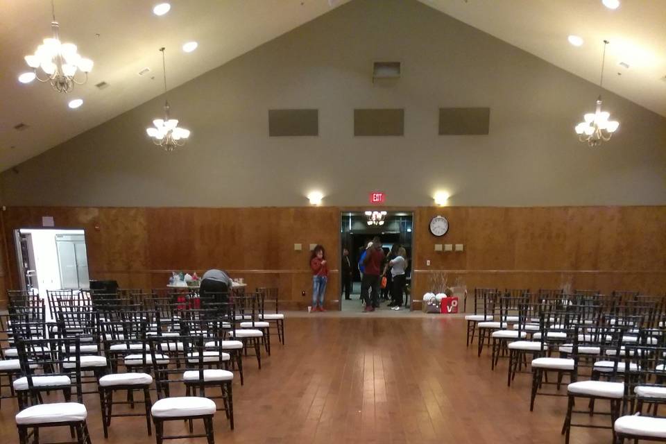 Indoor wedding setup