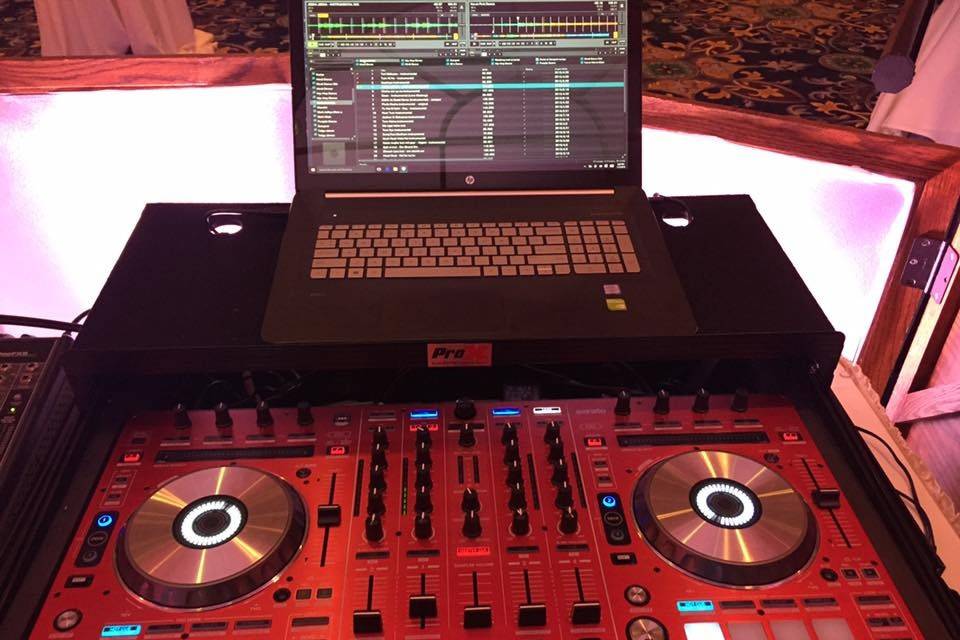 DJ mixing table