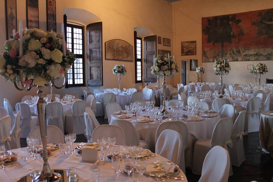 Banquet reception setup - Rocca di Angera