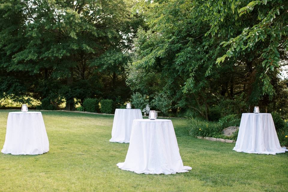 Bistro Tables in Courtyard