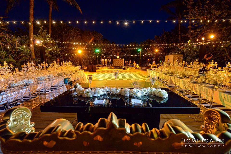 Outdoor wedding set up