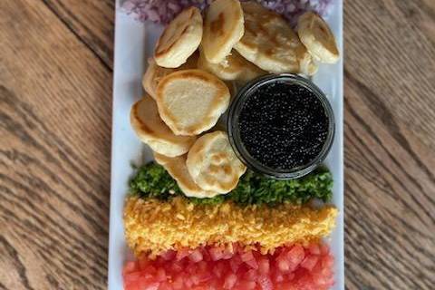 Caviar plated