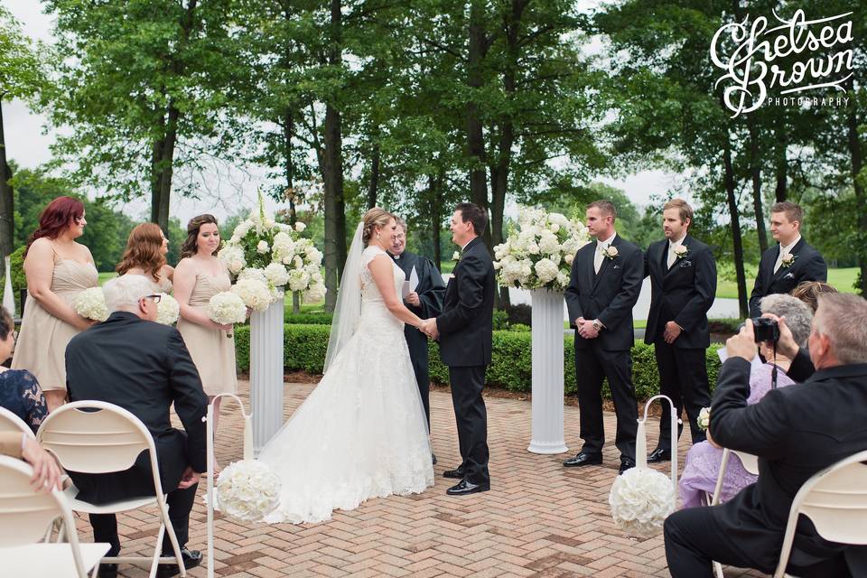 Outdoor wedding ceremony