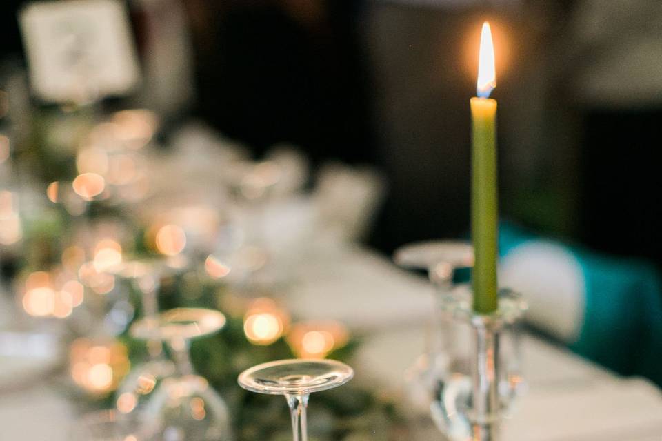 Vine runners along the long table