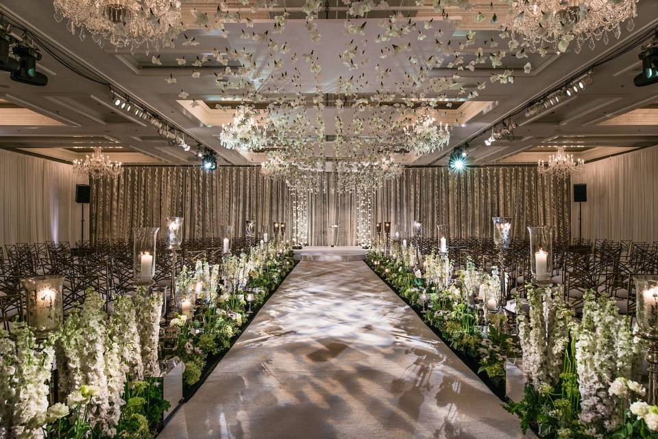 Floral aisle decor