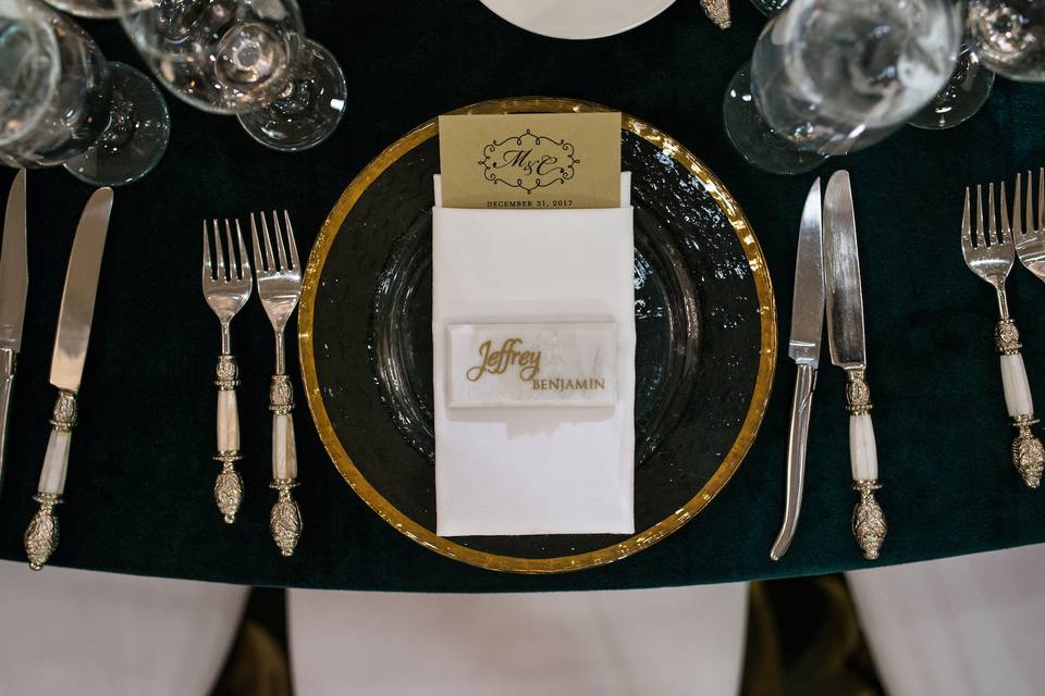 Table setting and menu