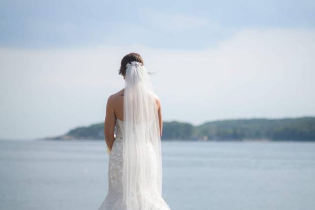 Back of altered gown