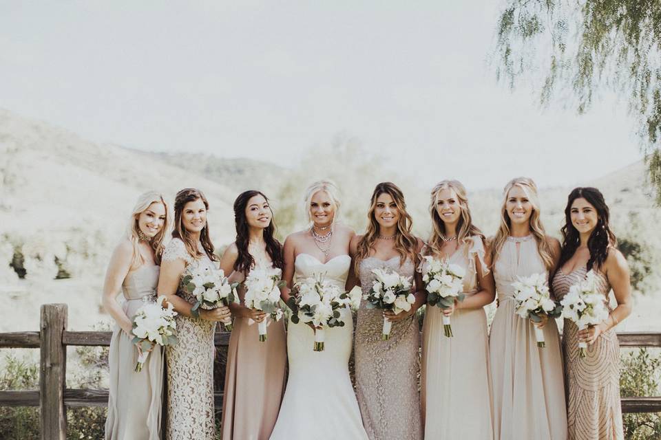 A Bride and Her Bridal Party