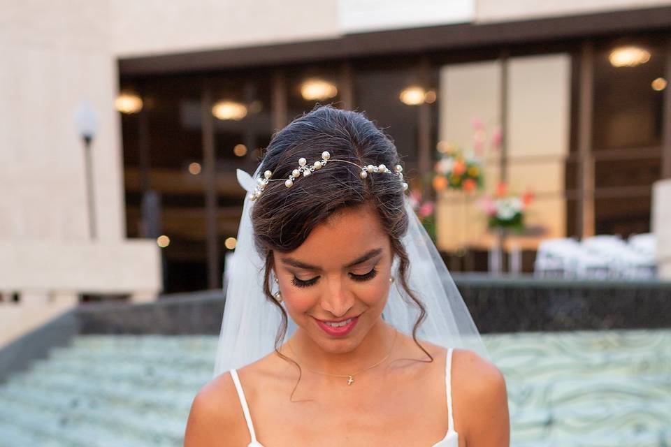 Bridal portrait in front