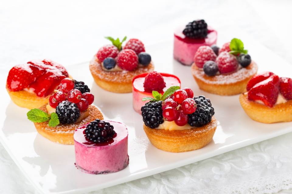 Assorted dessert canapes