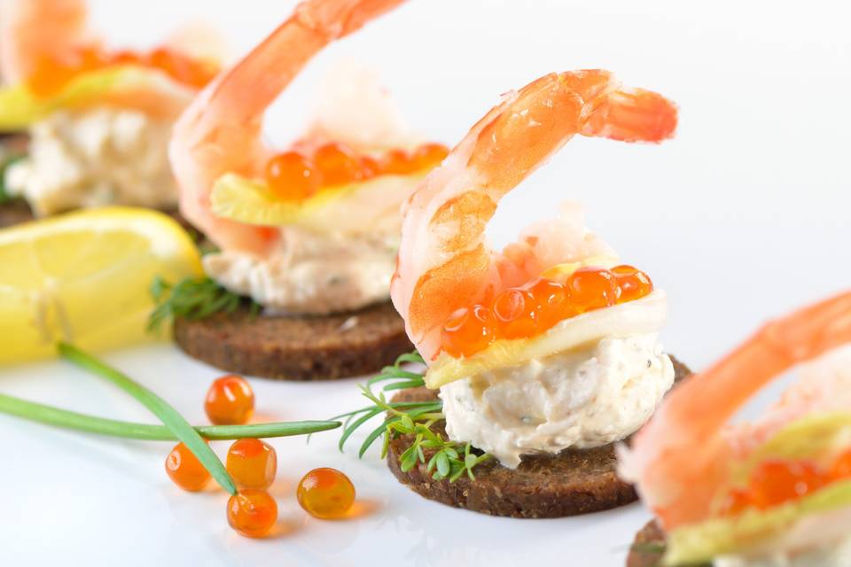 Shrimp canapes